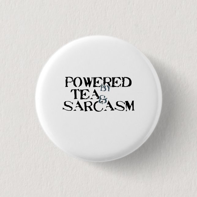 Macaron Rond 2,50 Cm Powered by Tea & Sarcasm (Devant)