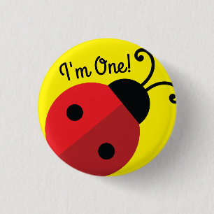 Macaron Rond 2,50 Cm Première fête d'anniversaire de Lady Bug Cute Kid