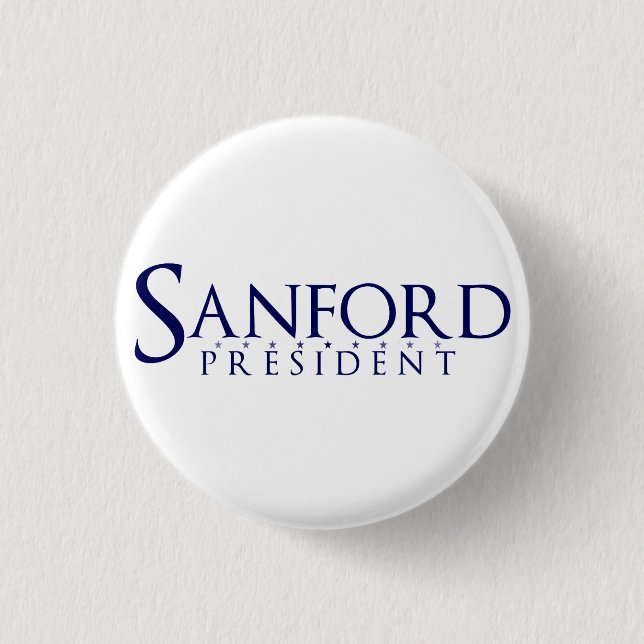 Macaron Rond 2,50 Cm Président 2012 de Sanford (Devant)