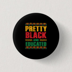 Macaron Rond 2,50 Cm Pretty Black And Educated Black History Month