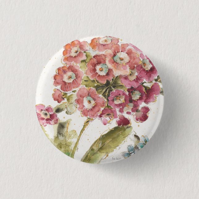 Macaron Rond 2,50 Cm Primevère rose (Devant)