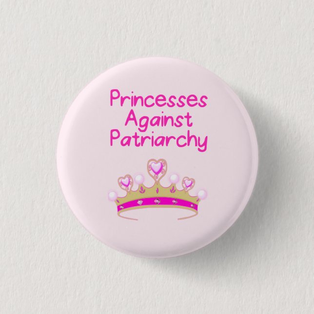 Macaron Rond 2,50 Cm Princesses Against Patriarchy (Devant)