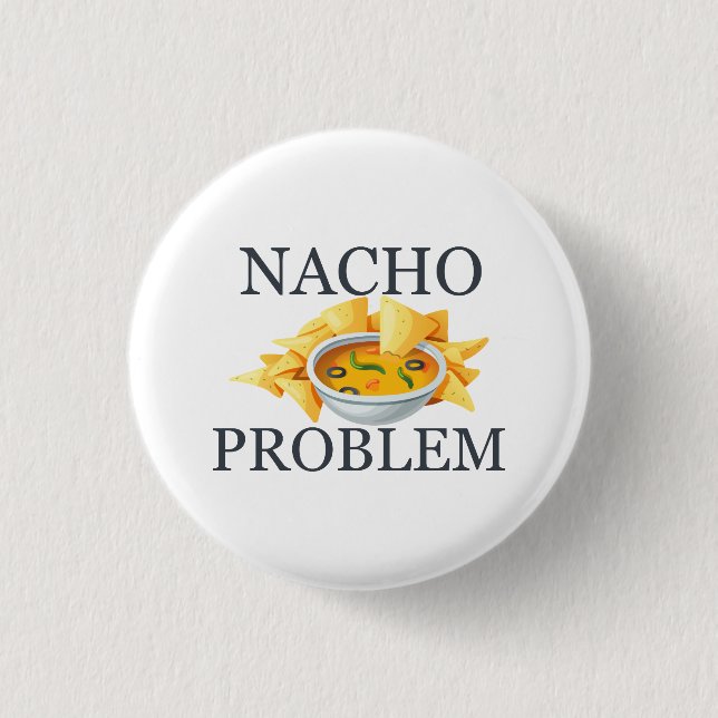 Macaron Rond 2,50 Cm Problème de Nacho (Devant)