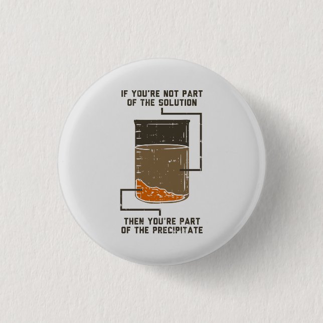 Macaron Rond 2,50 Cm Professeur de chimie organique Geek amusant (Devant)