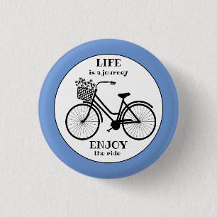 Macaron Rond 2,50 Cm Profitez de vélo de vélo silhouette motivation