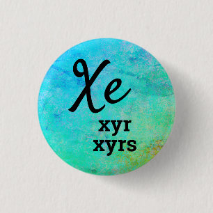 Macaron Rond 2,50 Cm Pronoms Xe, Xyr, Xyrs