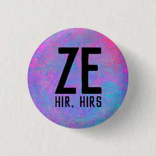 Macaron Rond 2,50 Cm Pronoms Ze Hir Hirs