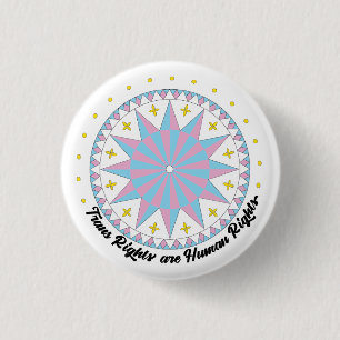 Macaron Rond 2,50 Cm Protest Hex Sign Trans Rights Button