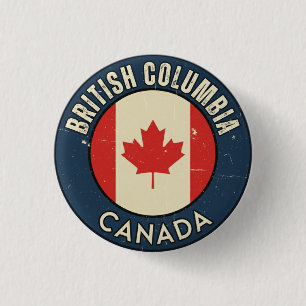 Macaron Rond 2,50 Cm Province de la Colombie-Britannique Canada