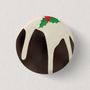 Macaron Rond 2,50 Cm Pudding de Noël aux pelouses,