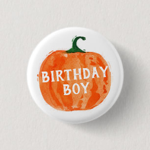 Macaron Rond 2,50 Cm Pumpkin Birthday Button