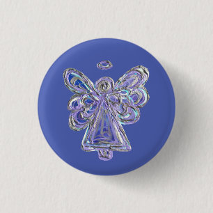 Macaron Rond 2,50 Cm Purple Guardian Angel Custom Holiday Bouton Pins