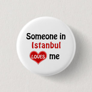 Macaron Rond 2,50 Cm Quelqu'un à Istanbul m'aime