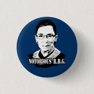 Macaron Rond 2,50 Cm R.B.G. notoires - Ruth Bader Ginsburg
