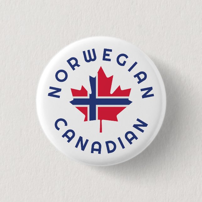 Macaron Rond 2,50 Cm Racines norvégiennes canadiennes (Devant)
