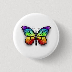 Macaron Rond 2,50 Cm Rainbow butterfly Monarch