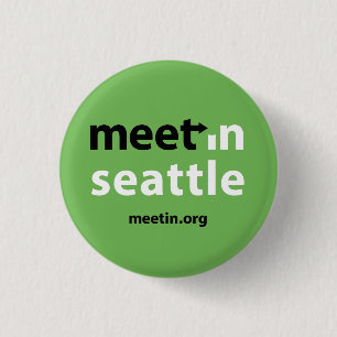 Macaron Rond 2,50 Cm Rassemblement-dans le bouton de Seattle