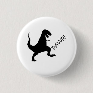 Macaron Rond 2,50 Cm Rawr de T Rex ! Bouton