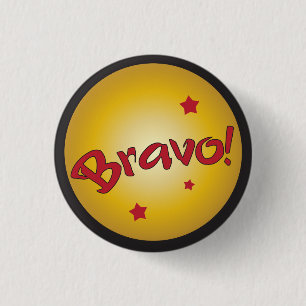 Macaron Rond 2,50 Cm Reconnaissance et appréciation de BRAVO