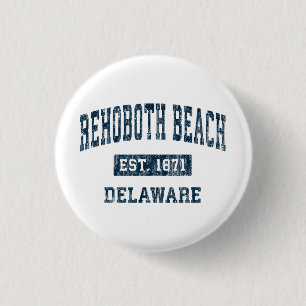 Macaron Rond 2,50 Cm Rehoboth Beach Delaware DE Sports Vintages Design 