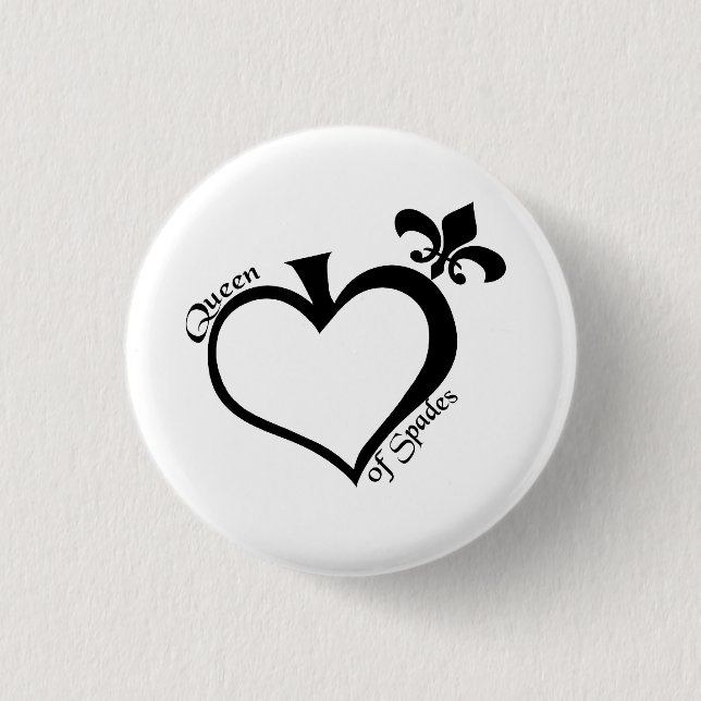 Macaron Rond 2,50 Cm reine de bouton de SM de pelles (Devant)