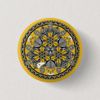 Macaron Rond 2,50 Cm Reine des Serpents (monochrome dessiné à la main)