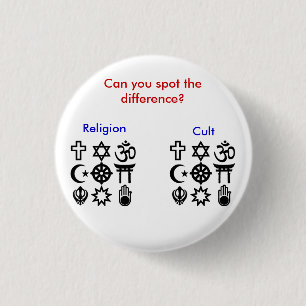Macaron Rond 2,50 Cm Religion contre le culte