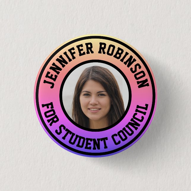 Macaron Rond 2,50 Cm Remplacer la photo | Conseil étudiant (Devant)