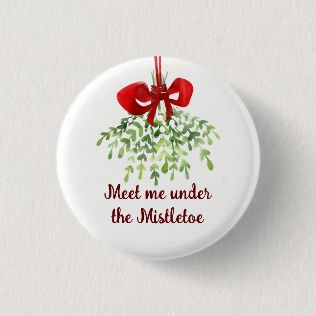 Macaron Rond 2,50 Cm Rencontre romantique amusante Sous Citation Mistle (Devant)