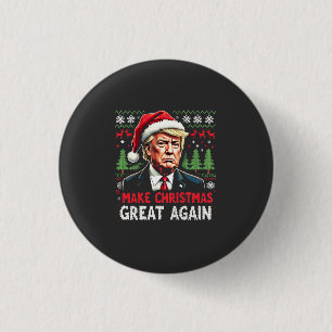 Macaron Rond 2,50 Cm Rendre Noël super à nouveau moche Noël Sweat Trump
