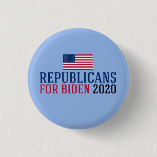 Macaron Rond 2,50 Cm Républicains pour Joe Biden 2020