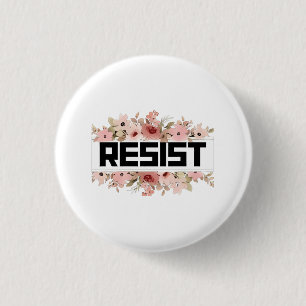 Macaron Rond 2,50 Cm RÉSISTER À La Manifestation politique anti-Trump