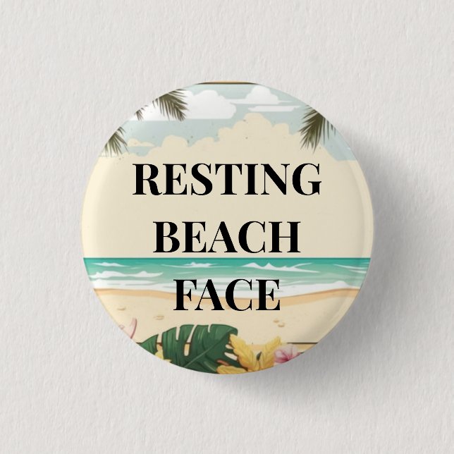 Macaron Rond 2,50 Cm resting beach face (Devant)
