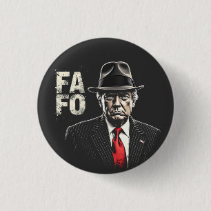 Macaron Rond 2,50 Cm Retro Américain Donald Trump FAFO USA Drapeau Patr