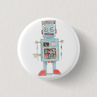 Macaron Rond 2,50 Cm Rétro bouton de robot de jouet