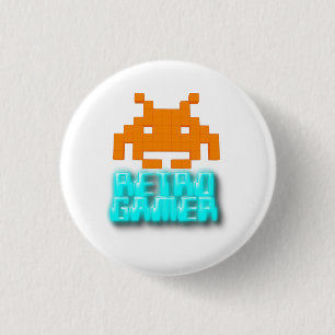 Macaron Rond 2,50 Cm Retro Gamer