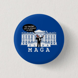 Macaron Rond 2,50 Cm Revenez à Trump 2024   Whitehouse ULTRA MAGA