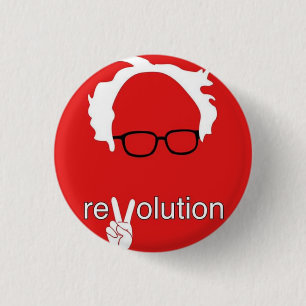 Macaron Rond 2,50 Cm Révolution Bernie Sanders 2016