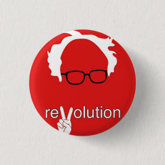 Macaron Rond 2,50 Cm Révolution Bernie Sanders 2016