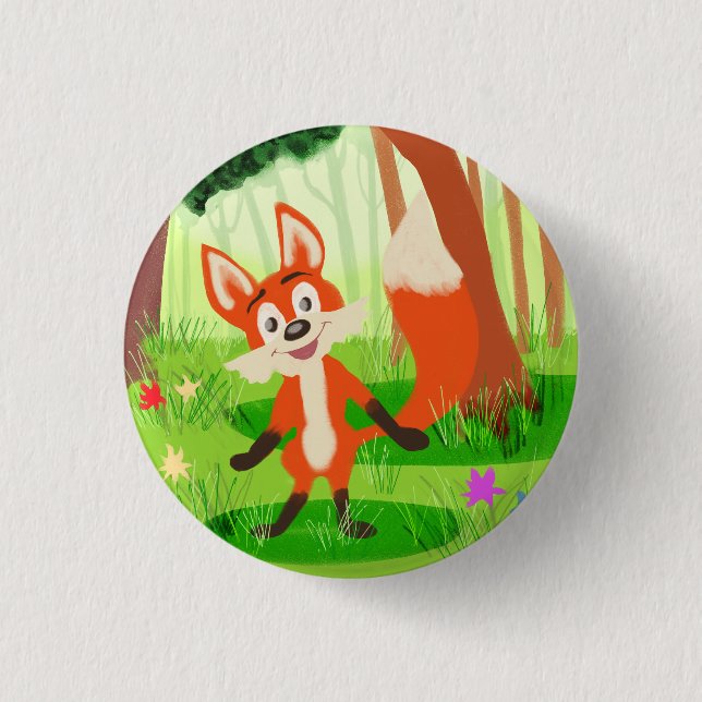 Macaron Rond 2,50 Cm Reynard le Fox (Devant)