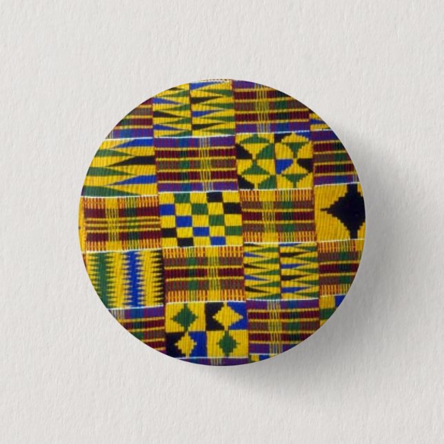 Macaron Rond 2,50 Cm rhapsodie de kente (Devant)