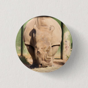 Macaron Rond 2,50 Cm rhinocéros blanc
