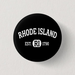 Macaron Rond 2,50 Cm Rhode Island Retro Vintage Rhode Island Ri