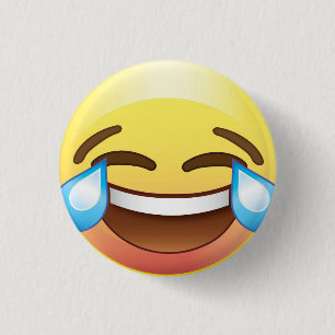Macaron Rond 2,50 Cm Rire jusqu'à ce que vous pleuriez, larmes de Pin