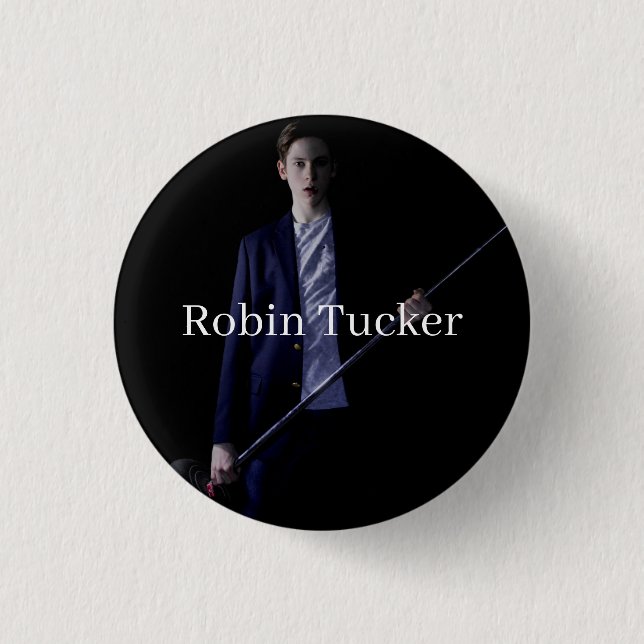 Macaron Rond 2,50 Cm Robin Tucker Petit Épingle #1 (Devant)