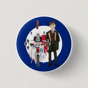 Macaron Rond 2,50 Cm Rod le mod et le scooter