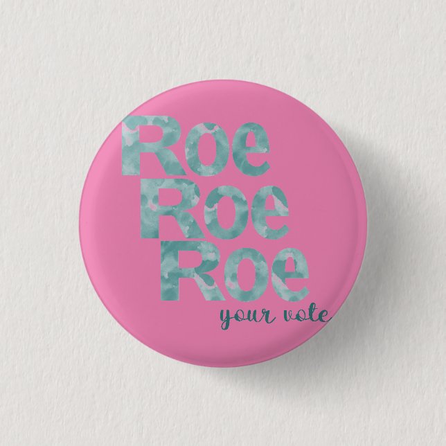 Macaron Rond 2,50 Cm Roe Roe Roe votez pour le vert (Devant)