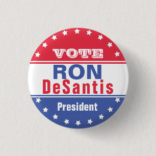 Macaron Rond 2,50 Cm Ron DeSantis Modèle des élections