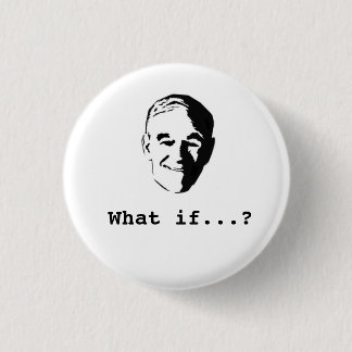 Macaron Rond 2,50 Cm Ron Paul "ce qui si… ?" bouton