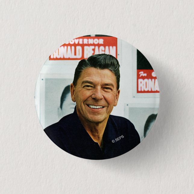 Macaron Rond 2,50 Cm Ronald Reagan (Devant)